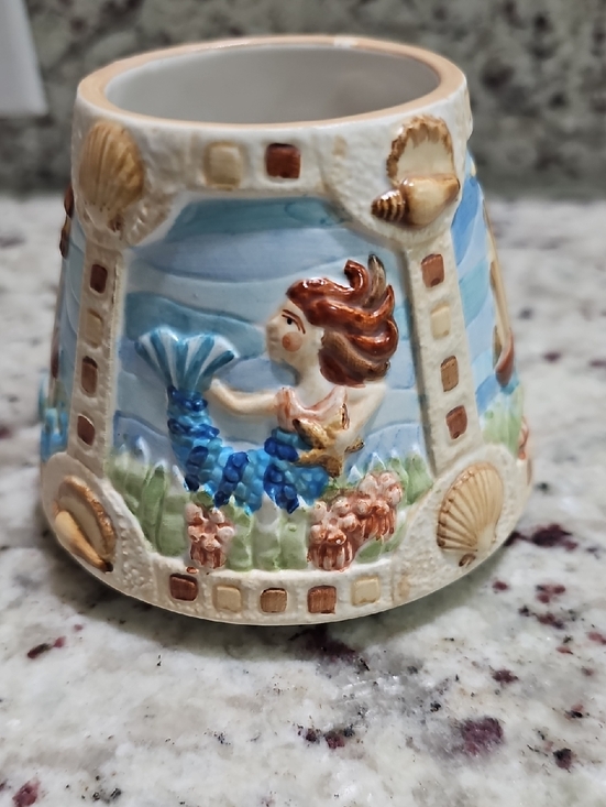 Yankee Candle Other - Yankee Candle Mermaid Shade Seahorses Lighthouse Sailboat Beach Ocean